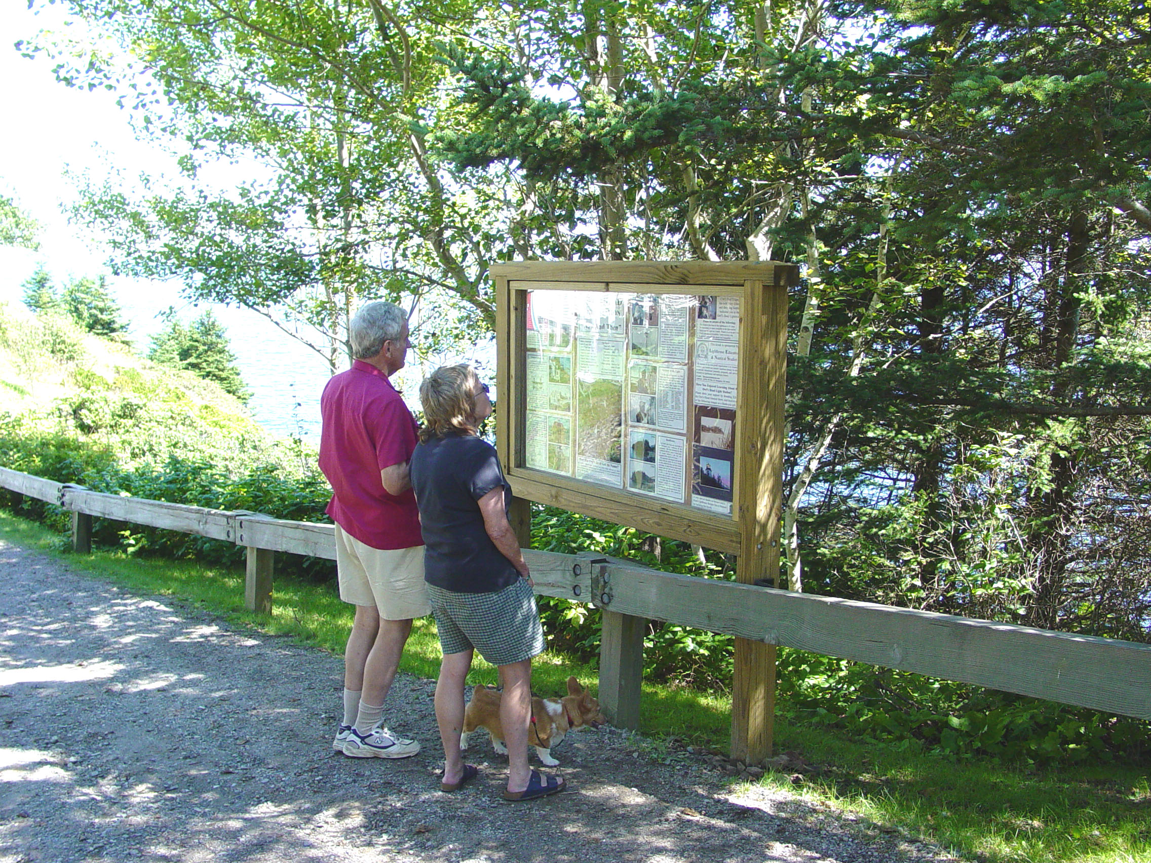 People at kiosk
